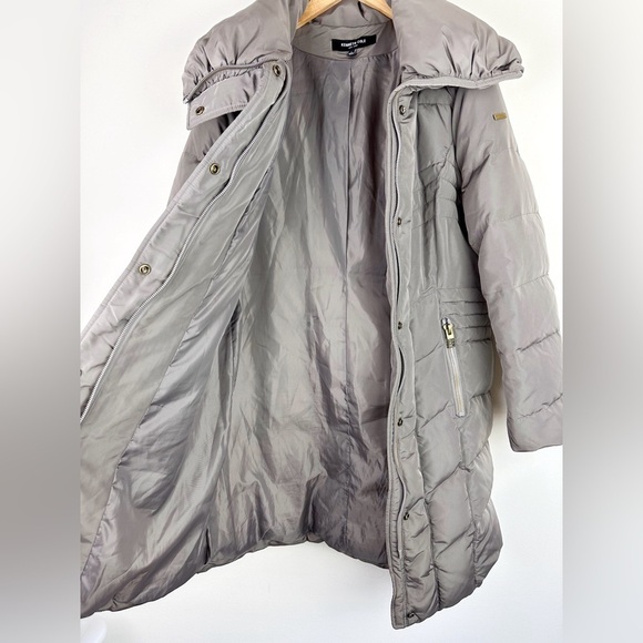 Kenneth Cole Knee Length Quilted Down Puffer Coat - Picture 6 of 10